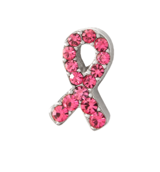 Sparkly Breast Cancer Awareness Charm