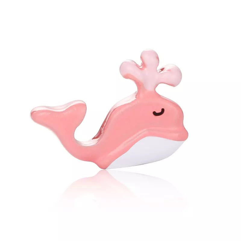 Pink Whale Charm