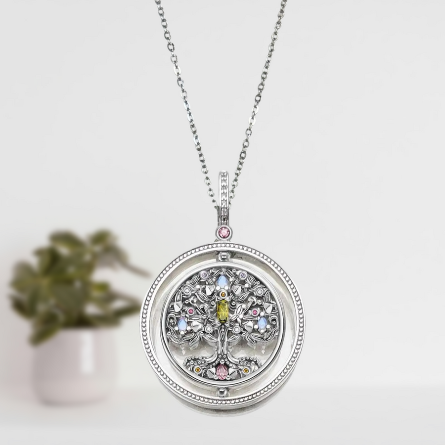 Rotating Tree of Life Silver S925 Necklace