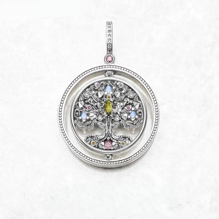 Rotating Tree of Life Silver S925 Necklace