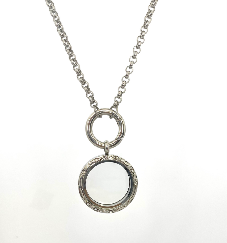 Silver Rolo Chain with Spring Clasp