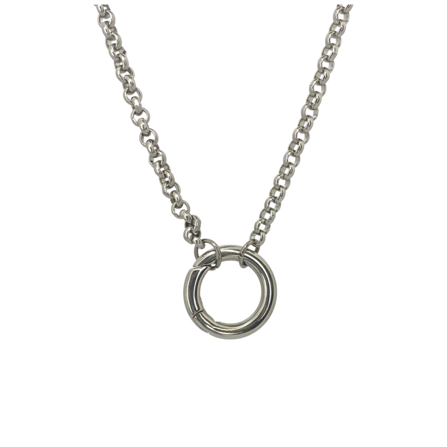 Silver Rolo Chain with Spring Clasp