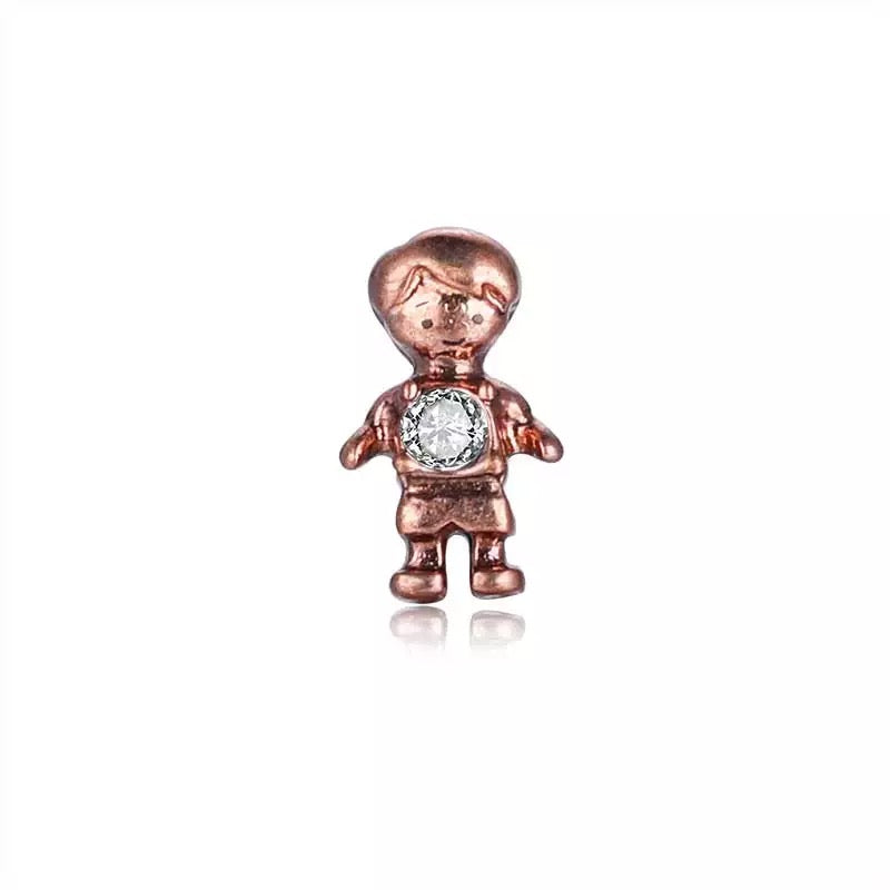 Rose Gold Boy Charm