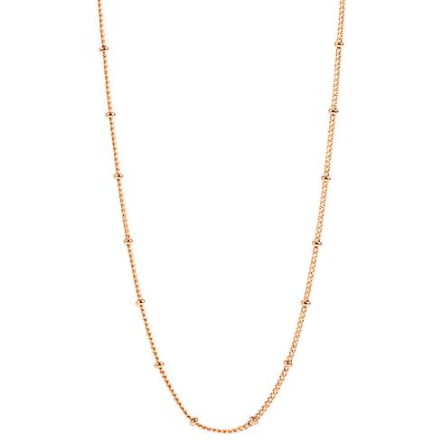 Rose Gold Ball Station Chain