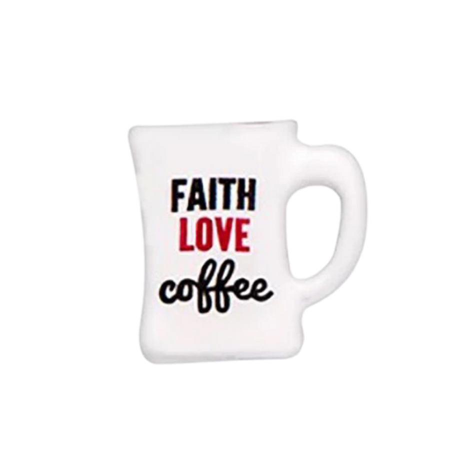 Love , faith and coffee charm